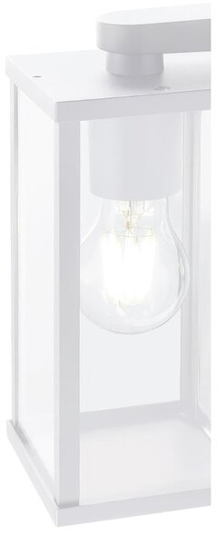 Paletto in pressofusione di alluminio AUREA PALO BASSO E27 Dimensione 16x20xh 60 cm Colore bianco goffrato