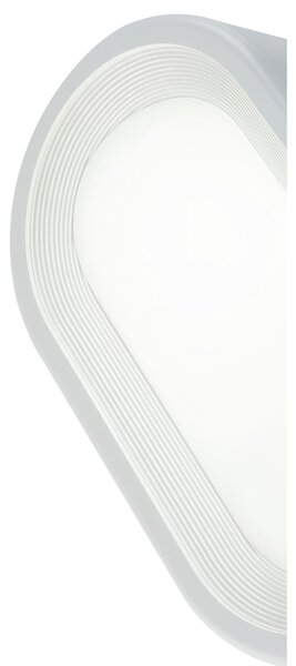 Plafoniera in termoplastico ORION PLAFONIERA OVALE Dimensioni 24,5xh13,9 cm Diffusore in termoplastico opalino 9W LED 4000K colore GRAFITE