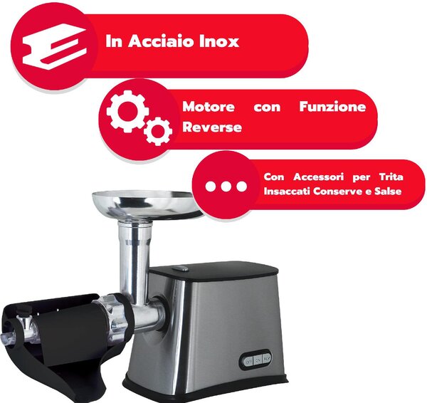 Ardes Tritacarne Elettrico Passapomodoro Potenza 900 Watt - AR7460
