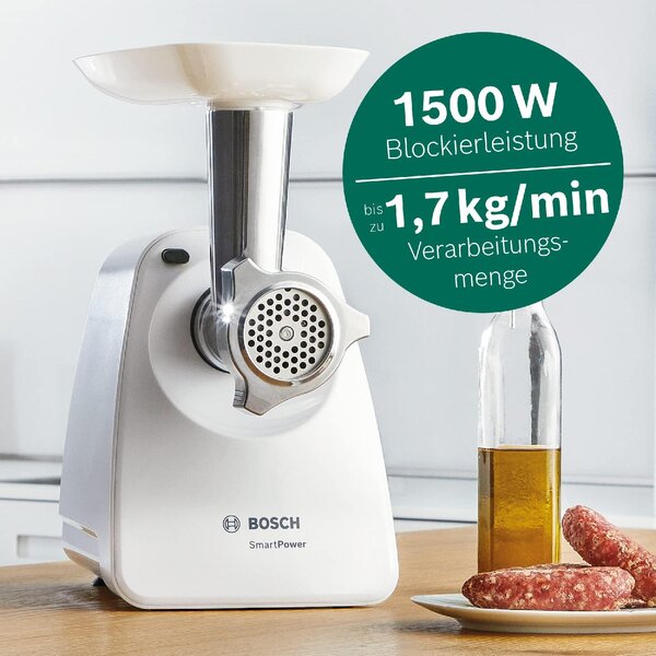 Bosch Tritacarne Elettrico Potenza 350 Watt colore Bianco - MFW2500W