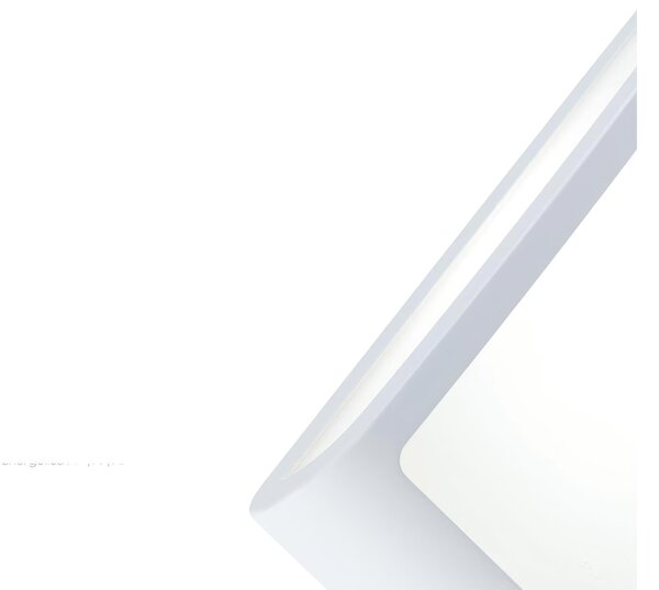 Applique in alluminio pressofuso SCREEN APPLIQUE SCHERMO 10W LED 4000K Dimensioni 22x6,4xh10,8 cm Diffusore in termoplastico opalino colore BIANCO