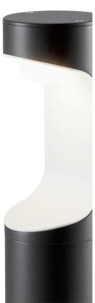 Paletto in alluminio pressofuso COBRA PALO ALTO 9W LED 4000K Dimensioni 9x9x h 80 cm Diffusore in termoplastico opalino colore GRAFITE