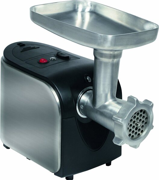 R.G.V. Tritacarne elettrico sistema di sicurezza lame in acciaio potenza 500 Watt colore Inox / Nero - TRITA EXPRESS