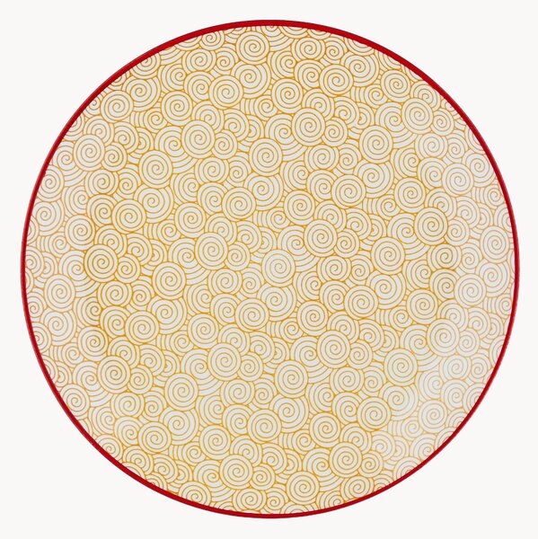 Set di 6 piatti da colazione in porcellana Pattern