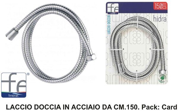 Feridras Tubo Doccia cm 150 Cromato - R017002