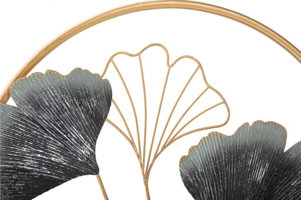 Pannello decorativo 3D con foglie in struttura circolare ,PETAL, � 45,5X3,5cm peso 0,500 kg colori pastello e l'oro creano