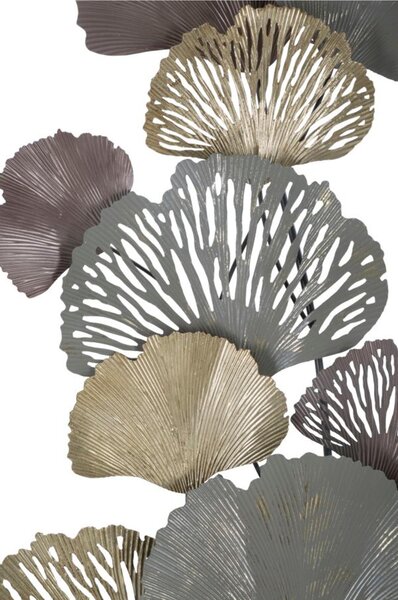 Pannello da muro in Metallo dal design DIPLY 3D Forme foglie e la natura 76x7,6x126 cm peso 2,80 kg multicolore metallo
