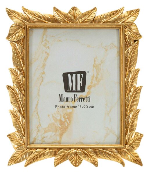 Cornice Portafoto da appoggio con cornice POLYRESIN Verticale Dimensioni 20,7x1,6xh 26 cm PER FOTO 15x20 cm Oro in scatola regalo