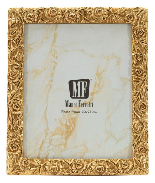 Cornice Portafoto da appoggio con cornice POLYRESIN Verticale Dimensioni 25,3x1,6xh 30.3 cm PER FOTO 20x25 cm Oro in scatola regalo