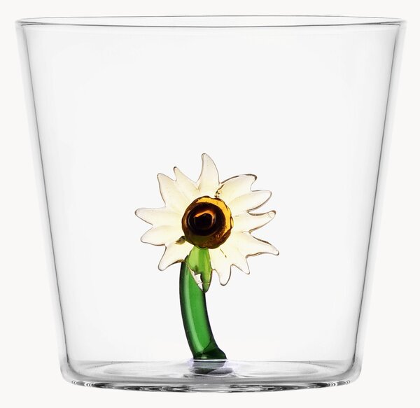 Bicchiere fatto a mano in vetro borosilicato Botanica