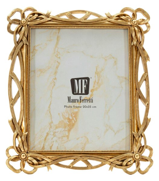 Cornice Portafoto da appoggio con cornice POLYRESIN Verticale Dimensioni 29x1,6xh 33.6 cm PER FOTO 20x25 cm Oro in scatola regalo