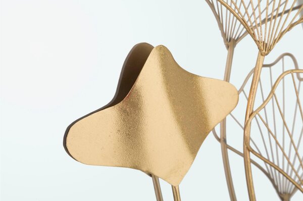 Specchio da Parete cornice oro Ferro e Vetro WITH FLOWER Dimensioni 75x3,5xh72 cm spessore 3 cm - peso 6,7 kg colore oro