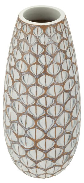 Il Vaso Resina Tibet si distingue desing Moderno texture geometrica Dimensioni � 20 x 45 cm in Polyresin multicolor