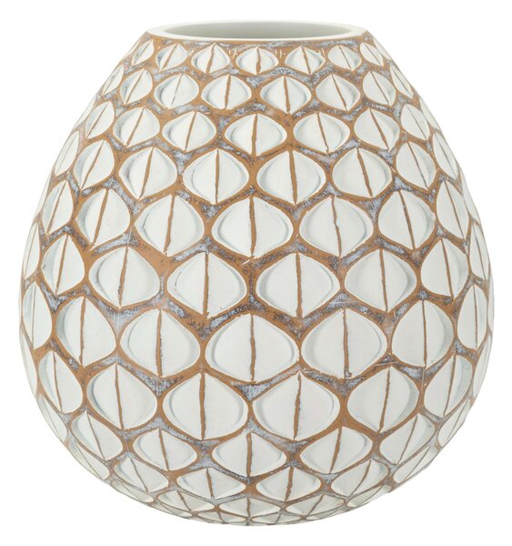 Il Vaso Resina Tibet si distingue desing Moderno texture geometrica Dimensioni � 27 x 27 cm in Polyresin multicolor