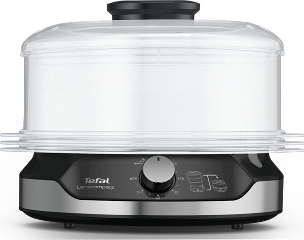 Tefal Vaporiera elettrica Cottura a Vapore Capacit 9 litri Potenza 800 watt colore Nero - VC204810 Ultracompact