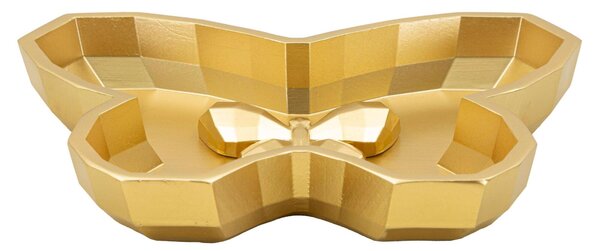 Svuotatasche Butterfly design a forma di farfalla dimensioni 20x17x H3,5 cm, peso 0,13 kg,finitura dorata