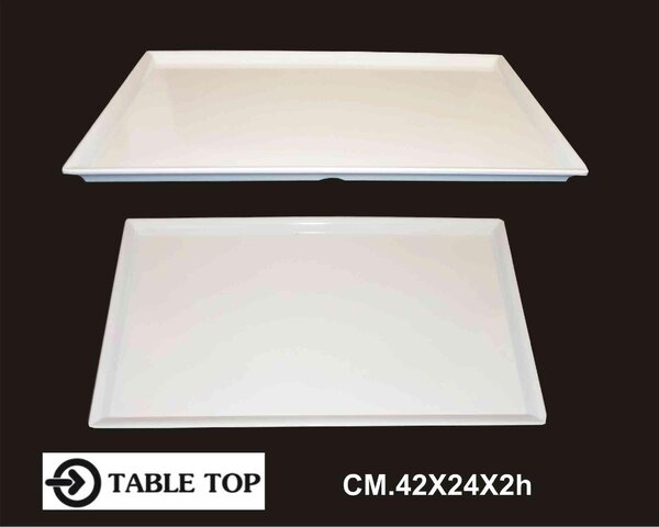 Table Top Vassoio Melamina Rettangolare cm 42x24x2h - 1004