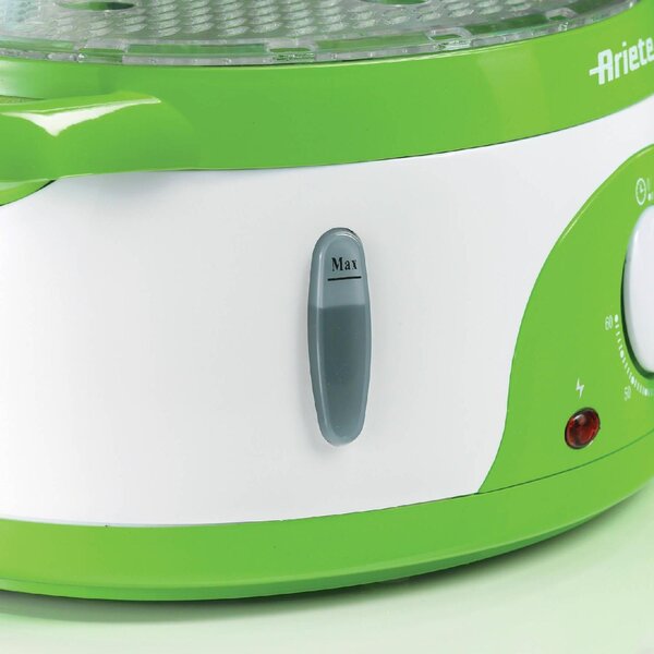 Ariete Vaporiera elettrica Cottura Vapore Capacit 9 Litri Potenza 800 Watt 3 Cestelli e Timer colore Verde / Bianco - 0911/00 Healthy Steam