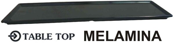 Table Top Vassoio Melamina Rettangolare cm 58x16x2h Nero - 1007N