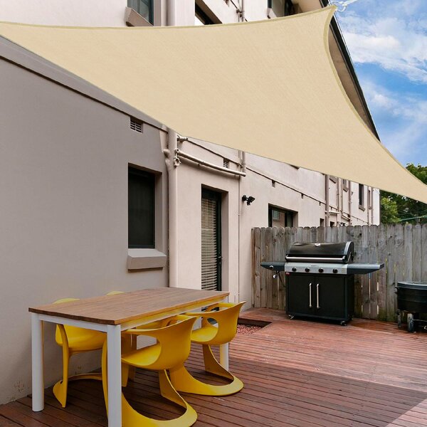 VivaGarden Vela Ombreggiante Impermeabile Quadrata 3,6x3,6 mt in HDPE con Protezione raggi UV colore Beige