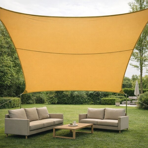Giardini del Re Vela Ombreggiante Quadrata 3x3 mt in Poliestere colore Beige