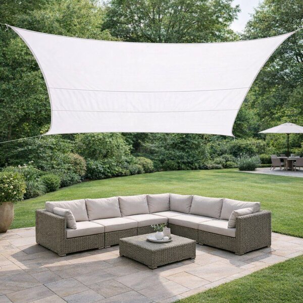 Giardini del Re Vela Ombreggiante Quadrata 3x3 mt in Poliestere colore Bianco