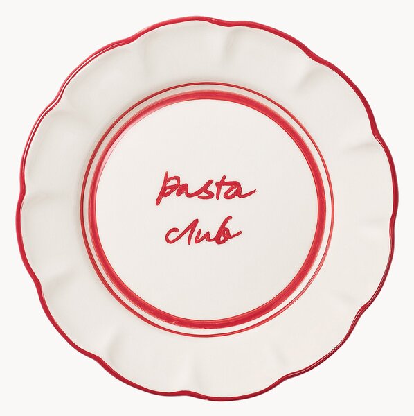 Piatto da colazione dipinto a mano Bistro