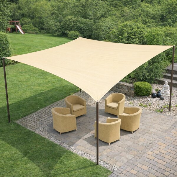 LIF Vela Ombreggiante Quadrata 3x3 mt in Polietilene con Protezione raggi UV colore Beige - Square