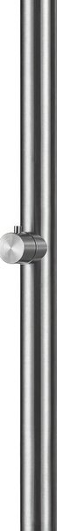 Doccia da Giardino esterno PALAU-FREDDA Doppio Attacco Dimensioni 26x37x h 243,9 cm con LAVAPIEDI da esterno In Acciaio Inox 316 L Resistente Agenti Atmosferici e Salsedine inox satinato