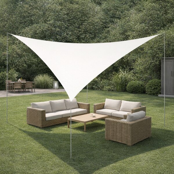 Brixo Vela Ombreggiante Triangolare 3x3x3 mt in Polietilene colore Bianco - Amalfi