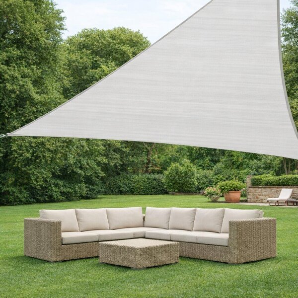 Giardini del Re Vela Ombreggiante Triangolare 5x5x5 mt in HDPE colore Bianco