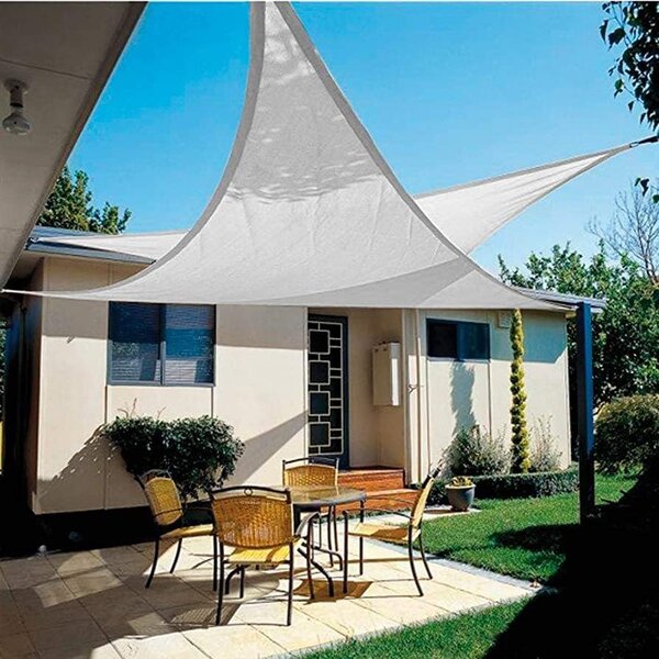 Brixo Vela Ombreggiante Triangolare 5x5x5 mt in Polietilene colore Bianco - Positano