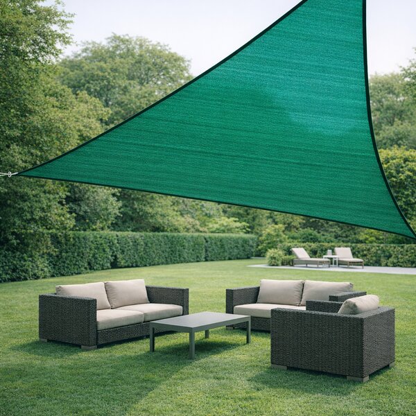 Giardini del Re Vela Ombreggiante Triangolare 5x5x5 mt in Poliestere colore Verde