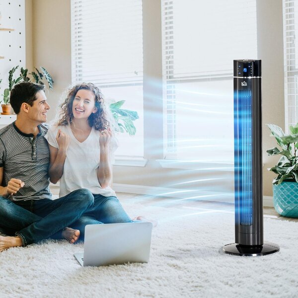 DecHome Ventilatore a Colonna 60W con 3 Velocit 3 Modalit e Timer 8h in ABS 32x106.8 cm colore Nero - 77MV90