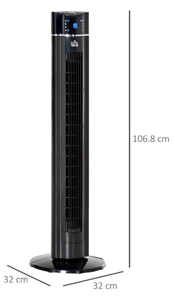 DecHome Ventilatore a Colonna 60W con 3 Velocit 3 Modalit e Timer 8h in ABS 32x106.8 cm colore Nero - 77MV90