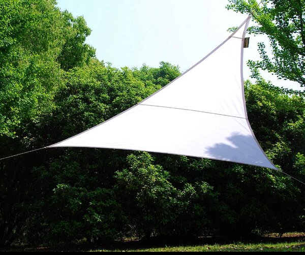 Giardini del Re Vela Ombreggiante Triangolare 5x5x5 mt in Poliestere colore Bianco