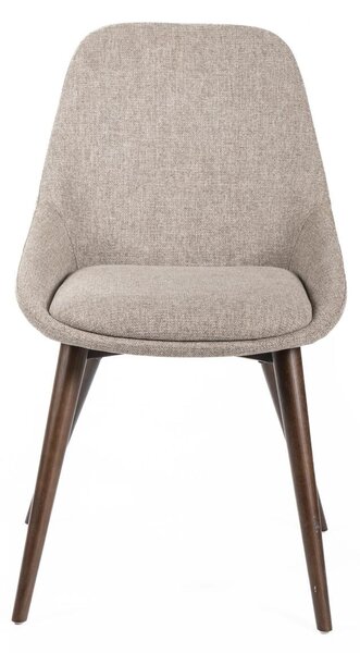 Sedia forma arrotondata con schienale e della seduta imbottita NON Sfoderabile MOD. ASTRID dimensioni 58x49x h 85 cm - peso 7,5 kg sedia in tessuto imbottito Marrone
