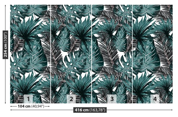 Carta da parati Foglie tropicali 104x70 cm