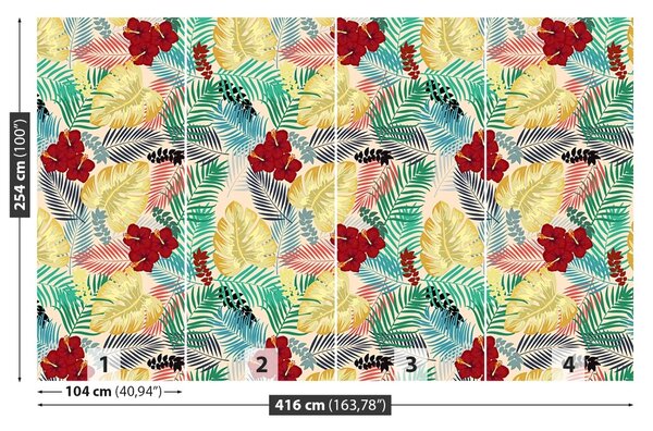 Carta da parati Fiori mostri 104x70 cm