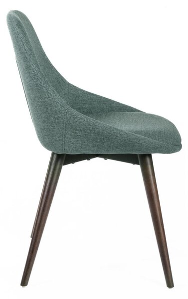 Sedia forma arrotondata con schienale e della seduta imbottita NON Sfoderabile MOD. ASTRID dimensioni 58x49x h 85 cm - peso 7,5 kg sedia in tessuto imbottito verde
