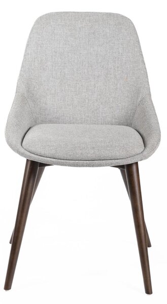 Sedia forma arrotondata con schienale e della seduta imbottita NON Sfoderabile MOD. ASTRID dimensioni 58x49x h 85 cm - peso 7,5 kg sedia in tessuto imbottito grigio chiaro