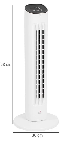 DecHome Ventilatore a Colonna con Telecomando e 3 Velocit Timer 15 Ore Oscillazione e Modalit Notte colore Bianco - 27N0WT