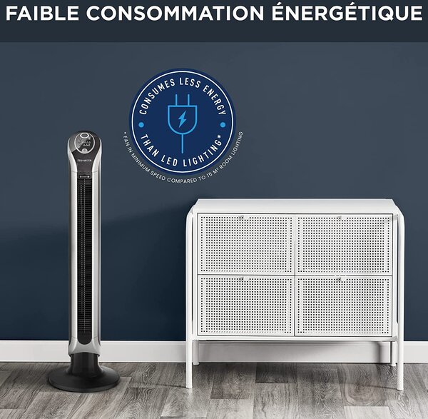 Rowenta Ventilatore a Colonna Torre senza Pale 3 Velocit con Telecomando e Timer Oscillante colore Nero - VU6670 Eole Infinte