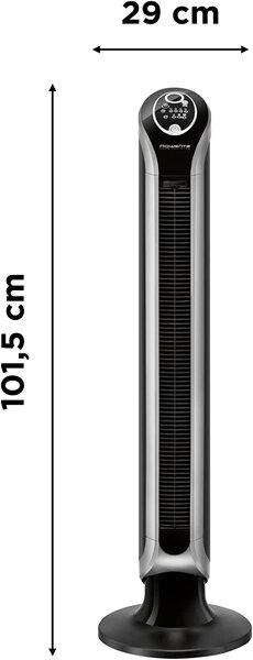 Rowenta Ventilatore a Colonna Torre senza Pale 3 Velocit con Telecomando e Timer Oscillante colore Nero - VU6670 Eole Infinte