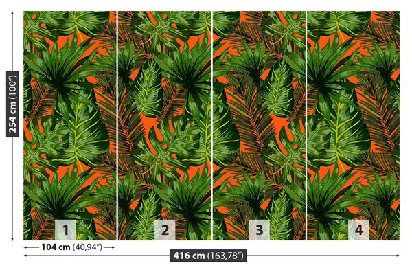 Carta da parati Foglie tropicali 104x70 cm