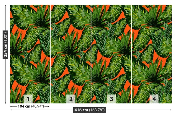 Carta da parati Foglie tropicali 104x70 cm