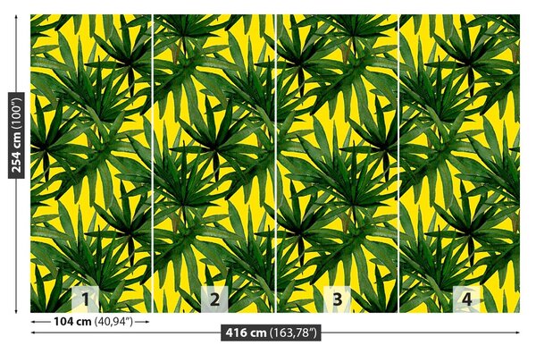 Carta da parati Foglie tropicali 104x70 cm