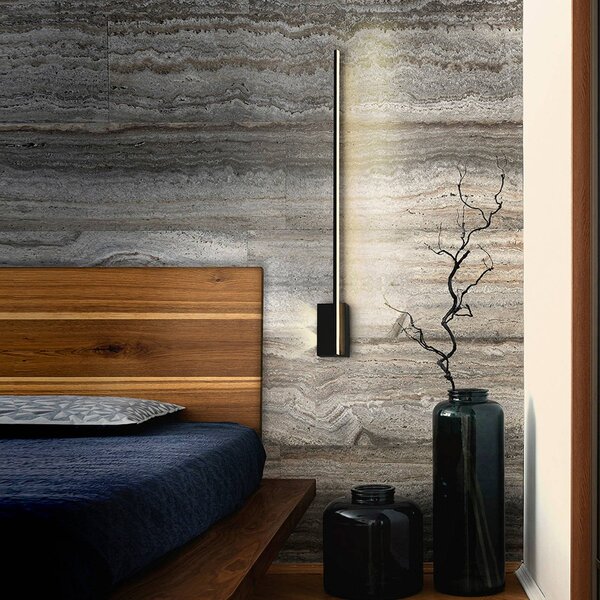 Schuller Valencia Applique da parete a LED Stick, Nero, Soggiorno / Sala da pranzo, Alluminio, Moderno, Applique a LED