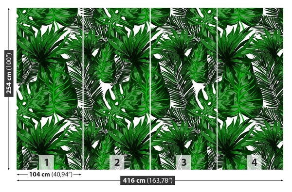 Carta da parati Foglie tropicali 104x70 cm