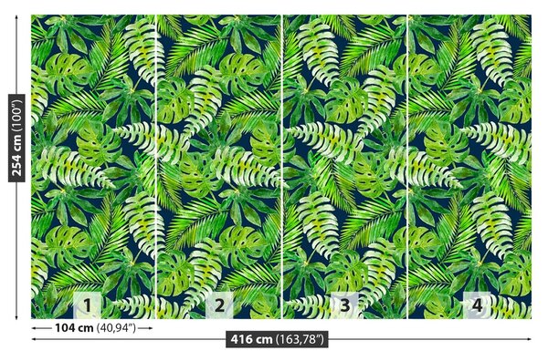 Carta da parati Foglie tropicali 104x70 cm